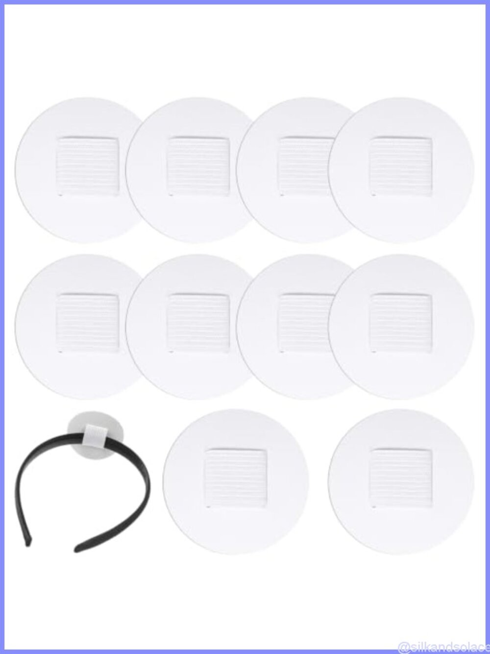 10 Pcs PU Hair Band Pad Felt Round Headband Bases for DIY Fascinators